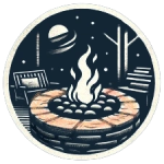 Stone fire pit with a modern design, perfect for gathering around on cool evenings by Cape Cod Hardscapes