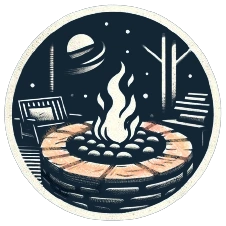 Stone fire pit with a modern design, perfect for gathering around on cool evenings by Cape Cod Hardscapes
